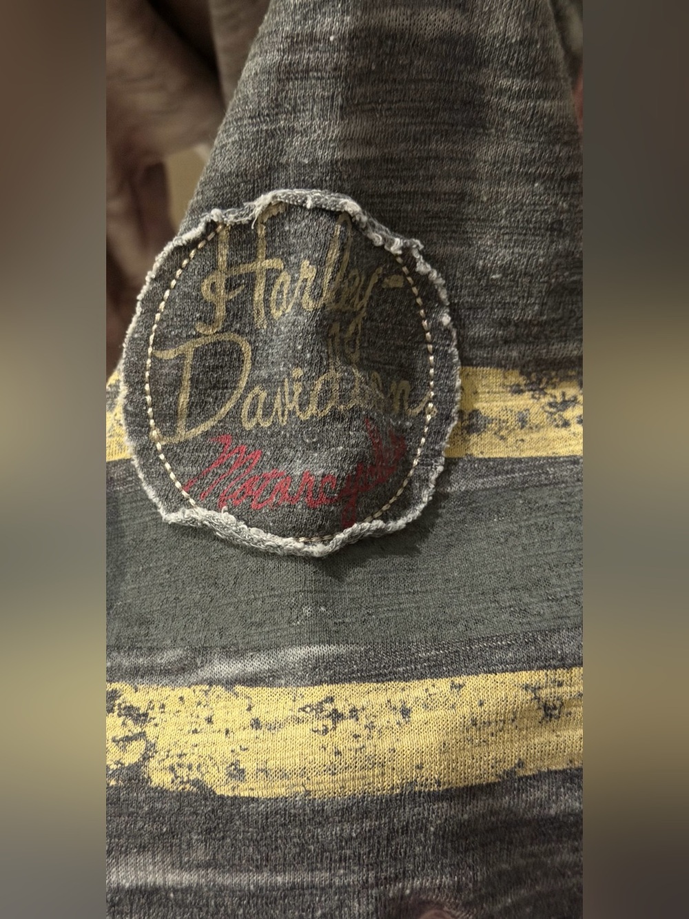 Harley-Davidson Distressed Washout 1/4-Zip Pullover Hoodie - Picture 6 of 9